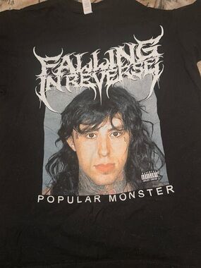 Tultex Black 'Popular Monster' Graphic Band Tee